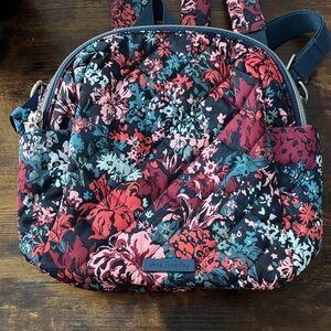 Vera Bradley Navy and Red Floral Backpack